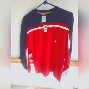 Tommy Hilfiger Large Red & Blue long sleeve shirt